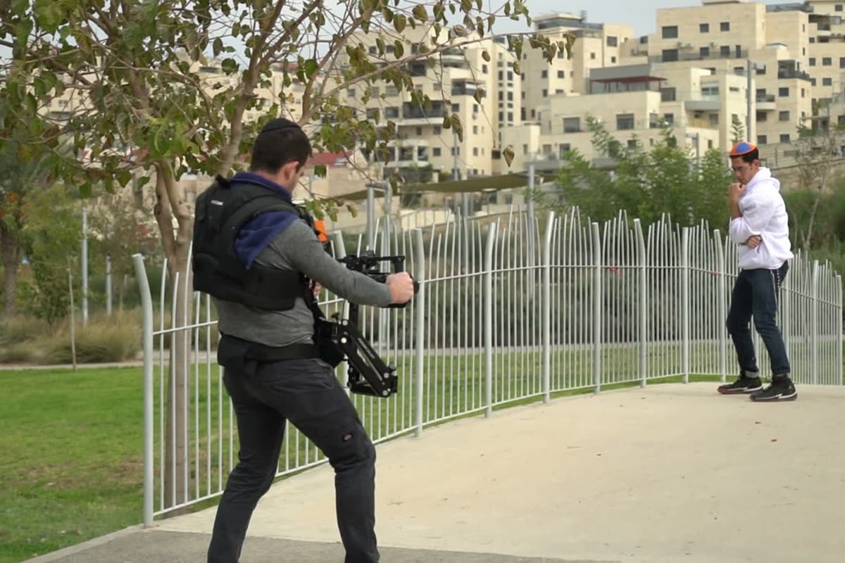 Filming outdoors on a gimbal for Cteen